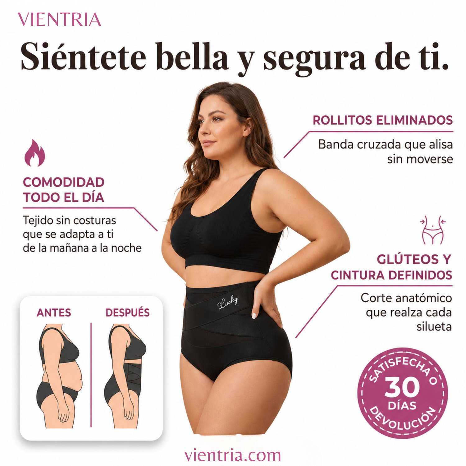 Faja Braga de Talle Alto — Control de Abdomen Sin Costuras